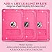 ZoneFoker for iPad 9th Generation Case, for iPad 8th/7th Generation 10.2 inch Case 2021/2020/2019, Glitter Hot Pink Slim Shockproof Hard iPad 9 8 7 Gen Cute Cover with Stand