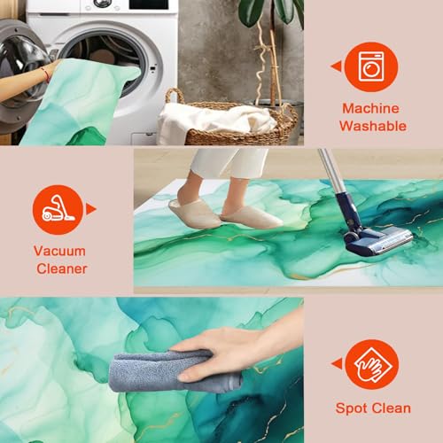 Tapis marbre abstrait lavable pour simplifier l'entretien - 8