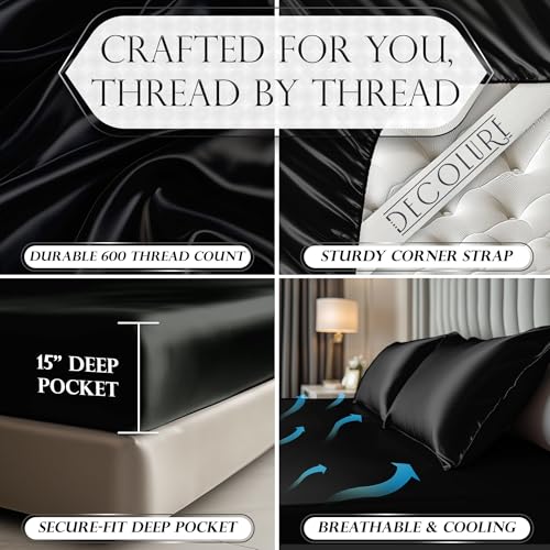 Drap-housse en satin DECOLURE une douceur plus soyeuse que la soie - 4