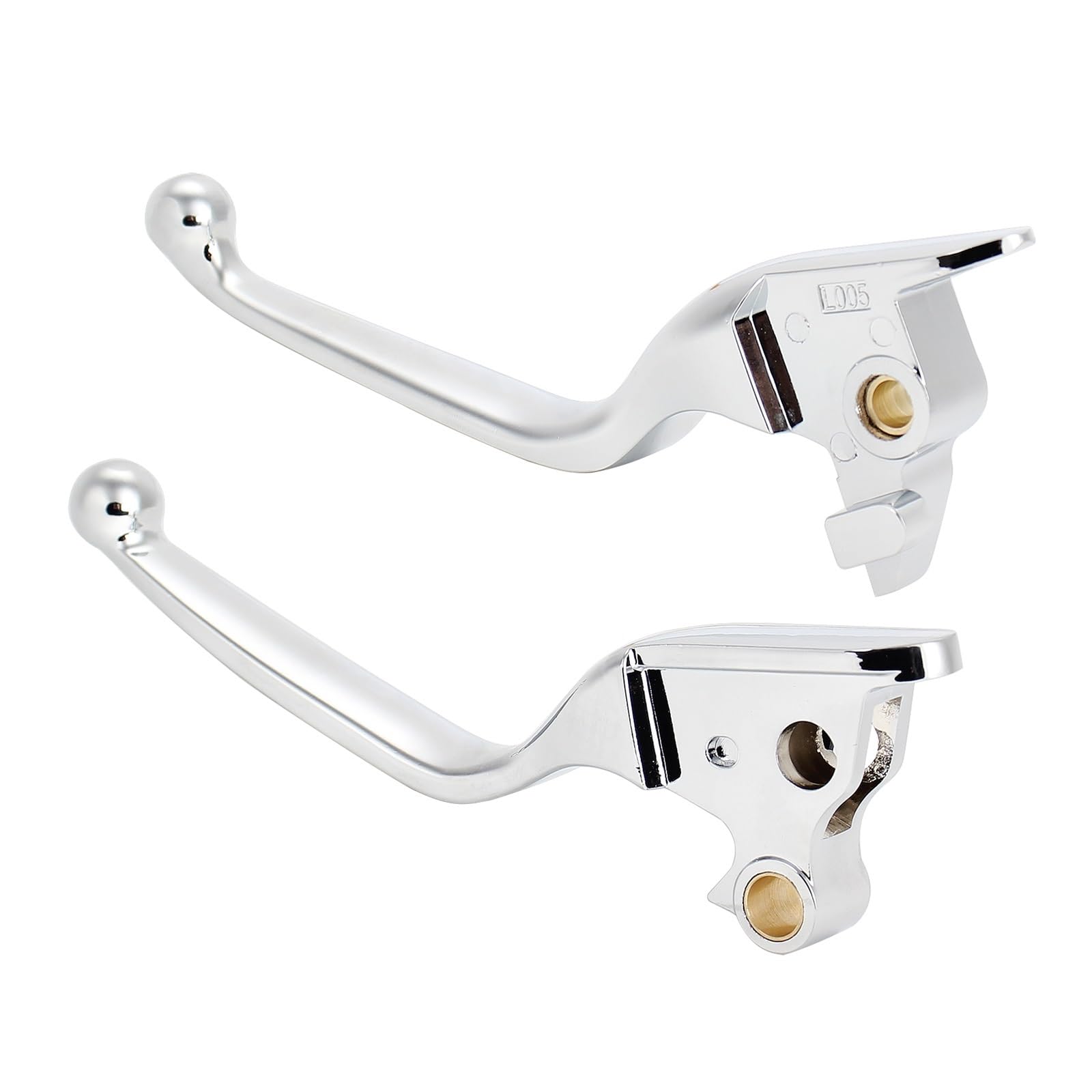 Manetas de freno y embrague para Harley Softail Breakout acabado plata con bomba hidráulica