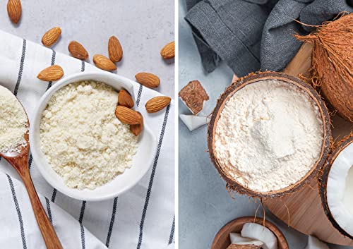 Organic Low Carb Flours Bundle - Organic Almond Flour, 4 Pounds And Organic Coconut Flour, 4 Pounds - Non-Gmo, Kosher, Vegan, Great For Baking #TOP3