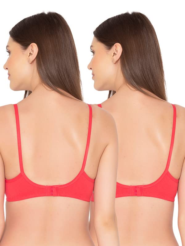 Image of Groversons Paris Beauty Women's Pack of 2 Seamless Non-Padded, Non-Wired Bra (COMB09)