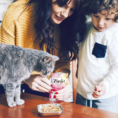 INABA Twin Packs for Cats, Side Dish/Topper Pouch, 1.4 Ounces per Serving, 16 Servings, Tuna & Chicken with Scallop Recipe in Scallop Broth - image 5