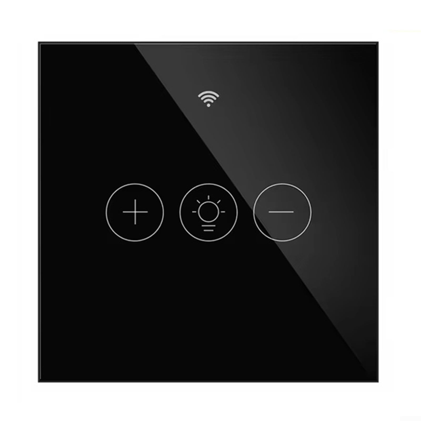 Smart Dimmer Switch WiFi Touch Control for LED Lights Voice Compatible with for alexa Google Home No Hub Required 1 Gang White Glass Panel