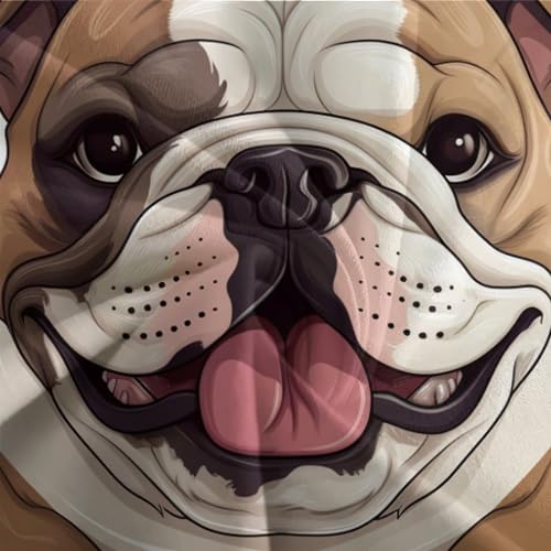 Linge de lit King Size抗过敏易打理 microfibre motif bouledogue