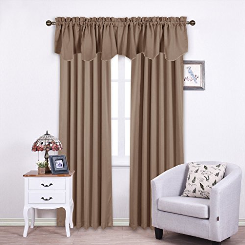 image for NICETOWN Blackout Valance Tiers for Bedroom - 52 inches by 18 inches S