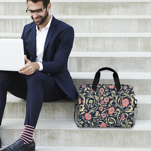 Funda para portátil 15.6" estilo floral azul oscuro miniatura 3