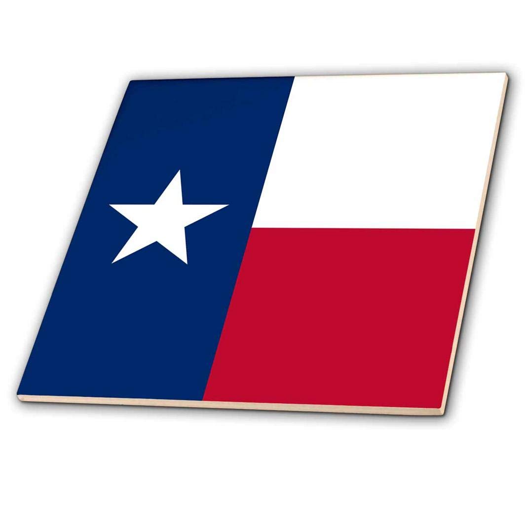 3dRosect_158447_1 Flag of Texas Tx-Us American United State of America Usa-Blue Red White-The Lone Star Flag-Ceramic Tile, 4-Inch