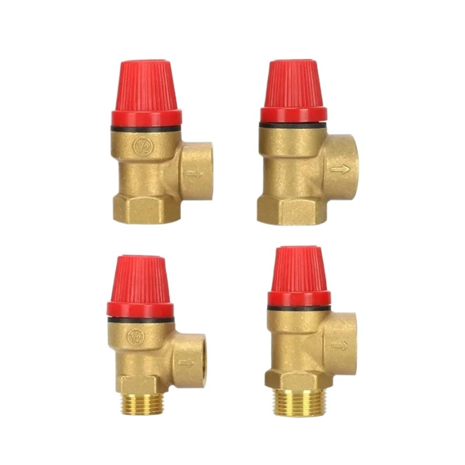 Valvola di sicurezza in ottone per scaldabagno solare 1/2" 3/4" valvola di sicurezza in ottone (1l2 femmina x maschio, 1,5 bar)