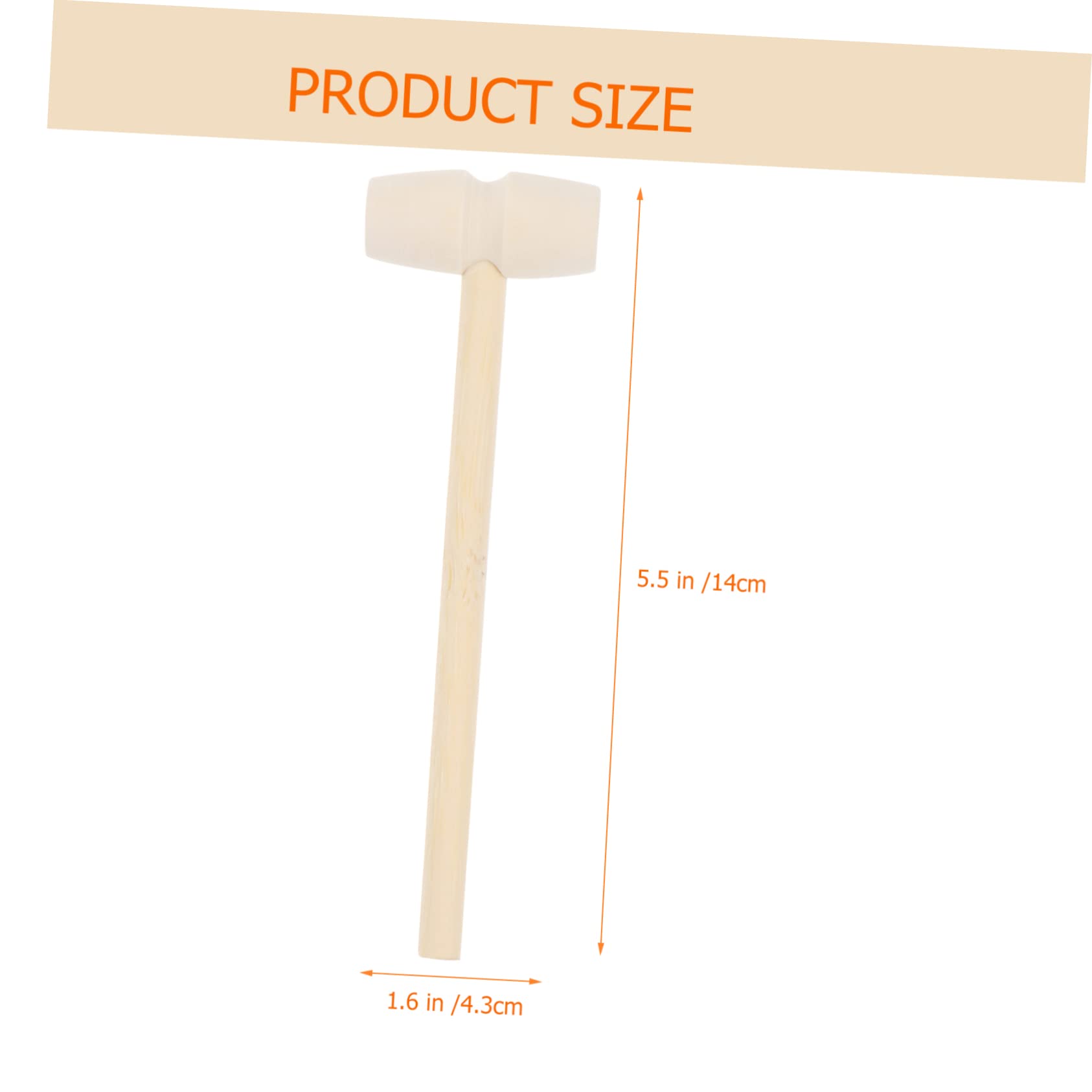 Alipis 10pcs Wooden Mallets Solid Wood Hammers for Educational Play Gavel for Hand Eye Coordination Creative Crafting Fun Beige