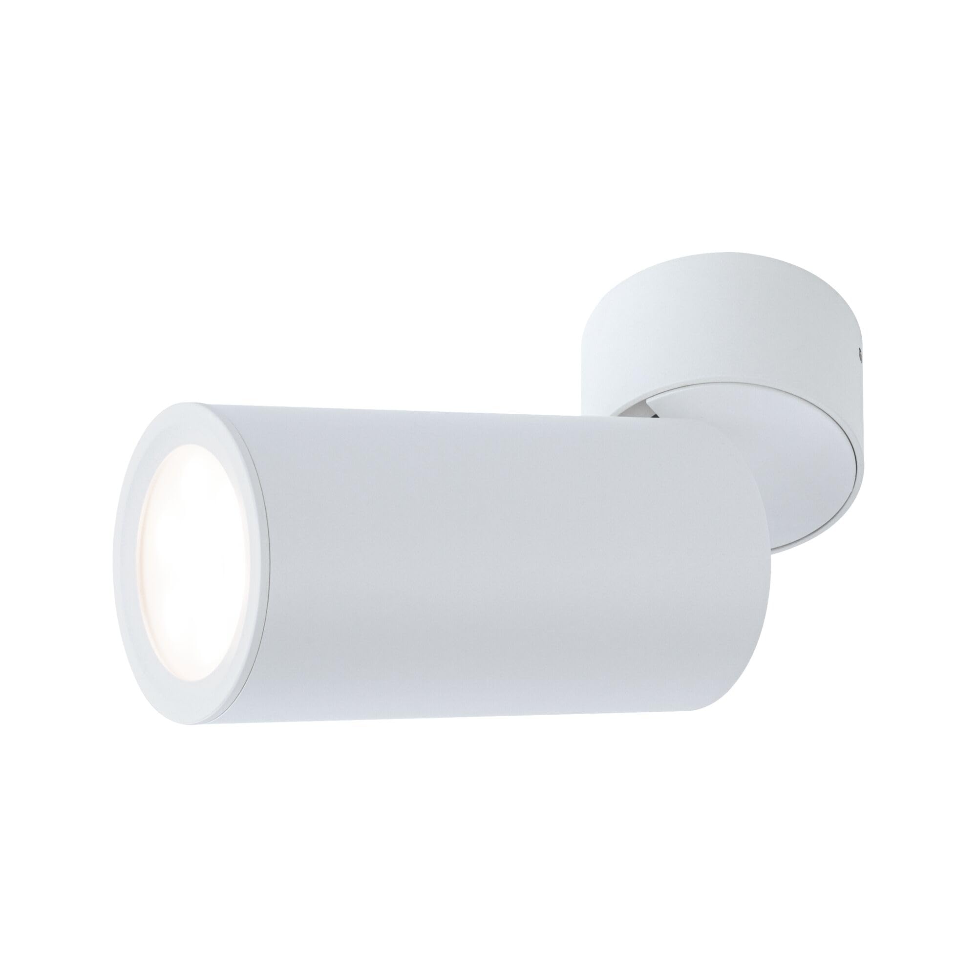 Paulmann 93087 LED Plafonniers Turnal 470lm 3-Step-Dim orientable rond incl. 1x6 Watt dimmable Plafonnier blanc dépoli métal 2700 K Coin