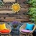 Metal Sun Flower Wall Decor - 13 inches Sun Wall Art Hanging Decorations for Outdoor, Home Garden Yard Patio Fence Bedroom Decor, Gifts for Mom Friends