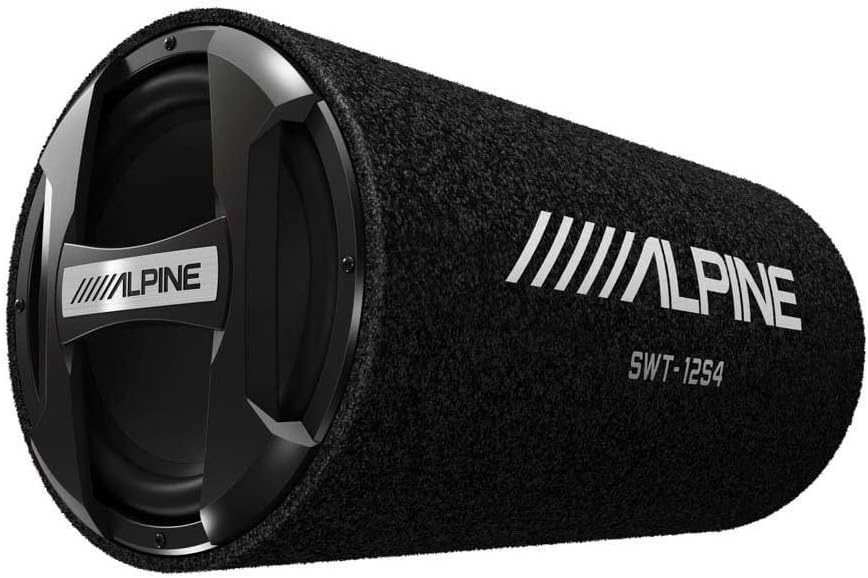 Alpine SWT-12S4 1500W Max (300W RMS) Single 12" Sealed Subwoofer Tube Enclosure