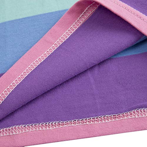 BAOBAOLAI Conjunto de roupas para meninos de manga curta com estampa de arco-íris + shorts