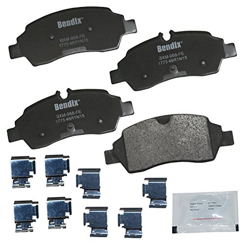 Bendix Priority1 CFM1775 Semi-Metallic Rear Brake Pads for Ford Transit 2019-2016, Transit-150 2019-2015, Transit-250 2019-2015, Transit-350 2019-2015, Transit-350 HD 2020-2015
