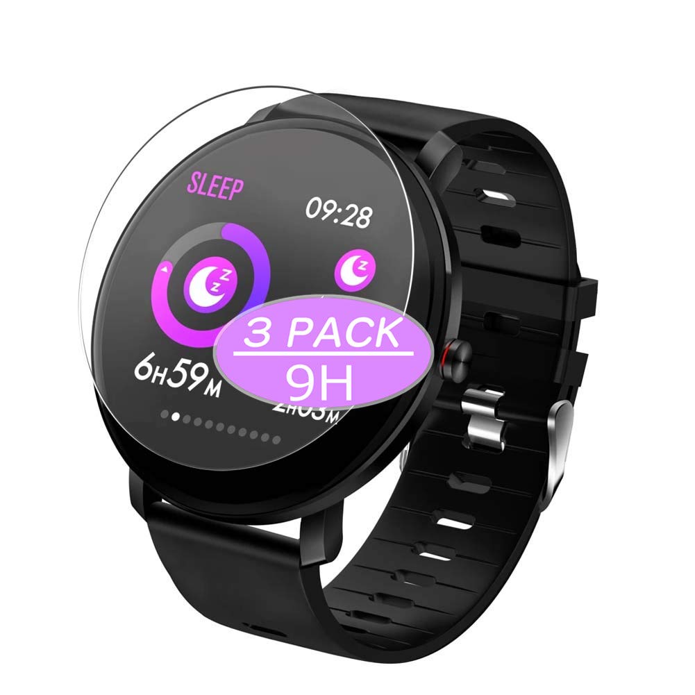 Vaxson 3-Pack Vetro Temperato Pellicola Protettiva, compatibile con LIGE NK09 1.32 Smartwatch smart watch, 9H Screen Protector Film [Non Cover Custodia