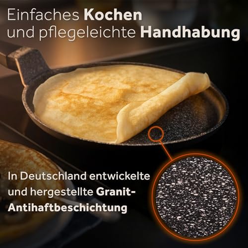 ZWIEGER Crepe Pfanne mit Teigverteiler – Pancake Pfanne Induktion 26 cm – Ansicht 4