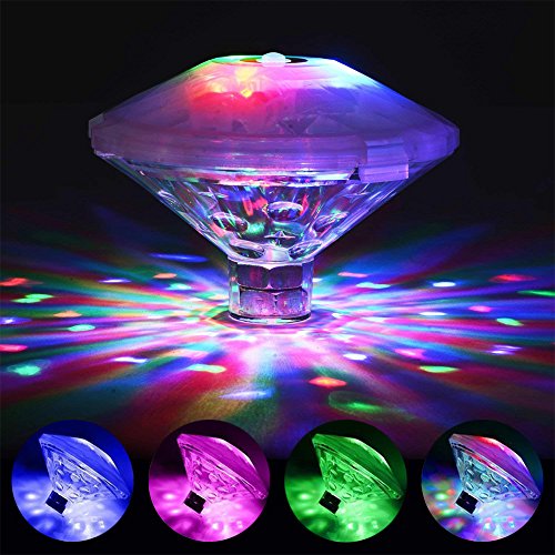 Coquimbo Swimming Pool Light, Battery Operated Baby Bath Hot Tub Lights Pool Accessories with 7 Modes LED Floating Pool Lights for Disco Pool Party Fountain or Pond Decorations