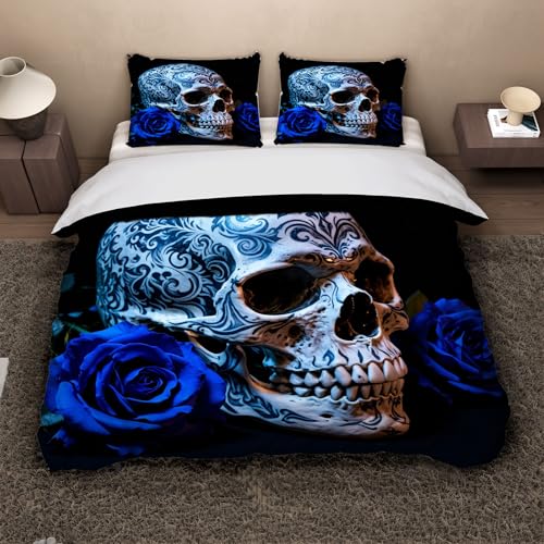 Parure de lit gothique crâne 3D pour transformer votre chambre d'adulte - 3