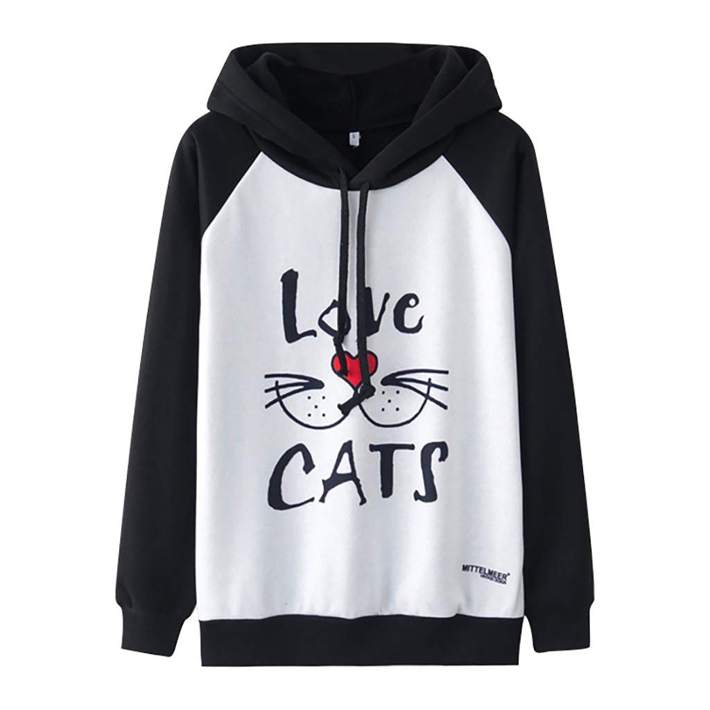 MMOOVV Woman Fashion Casual Loose Printed O-Neck Long Sleeve Hoodies Pullover