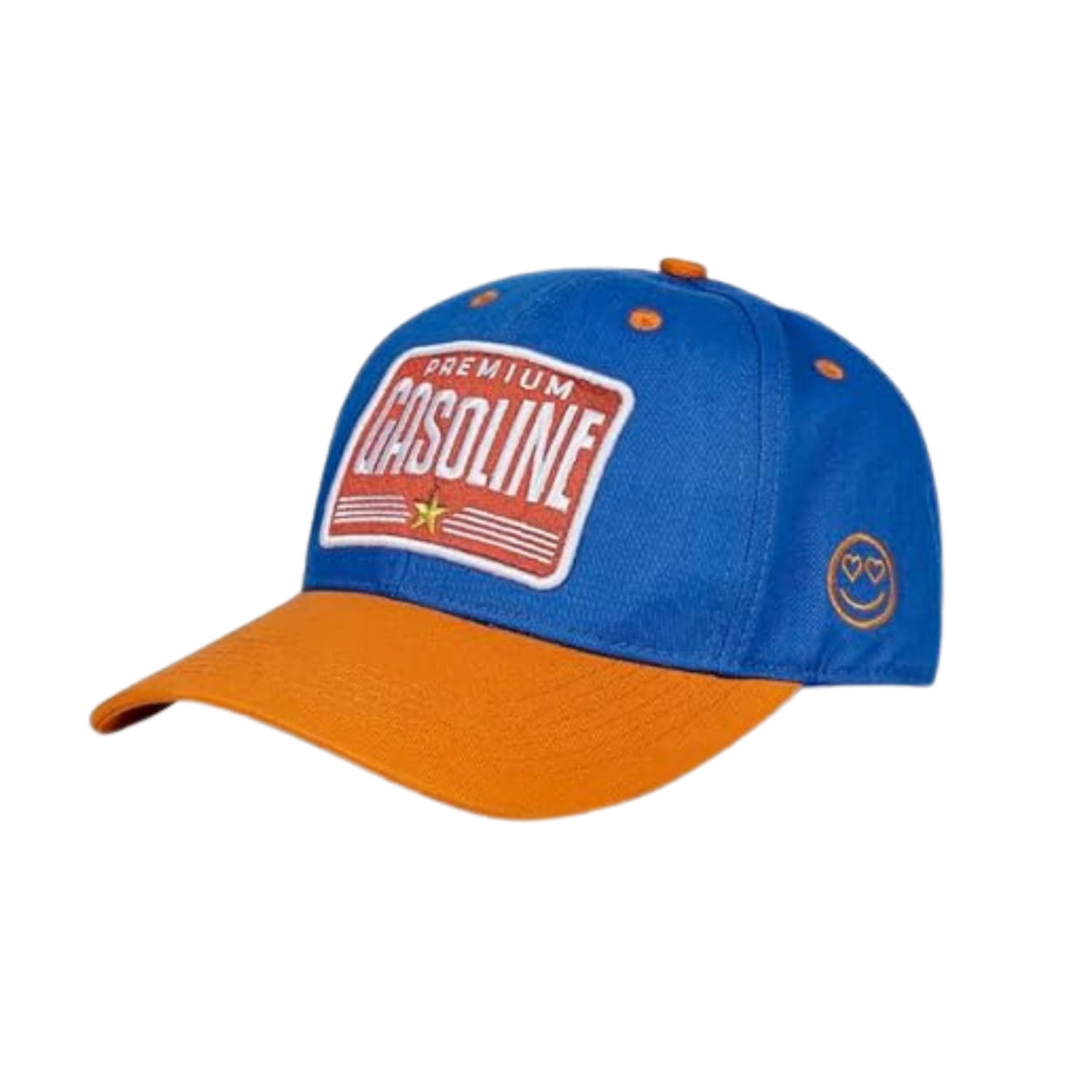 Baseball Cap for Men & Women-Snapback Closure, Gasoline Embroidered Design | Pure Cotton, for Sports, Gym & Outdoor Activity Usage Unisex Cap | Orange & Blue-(54-60cm Adjustable)(Pack of 01)