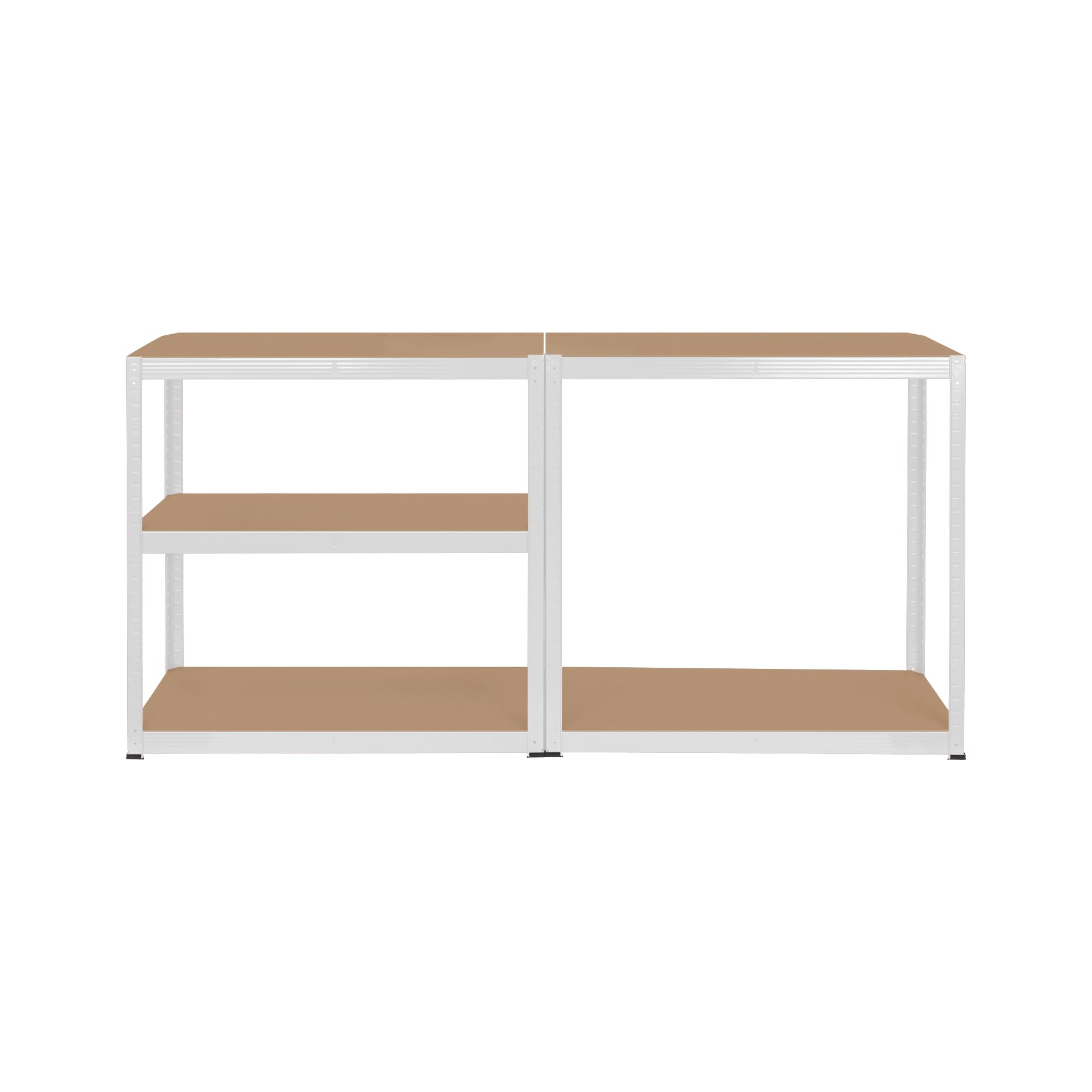 Rebel Étagère d'entrepôt en métal 180x90x40 Blanc RB-1251W