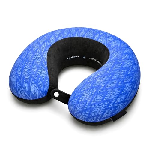 Image of Nasher Miles x Harry Potter Ravenclaw Memory Foam Neck Pillow for Travel, Removable Washable Polyester Cover with 360 Stable Neck Support (Black & Blue)