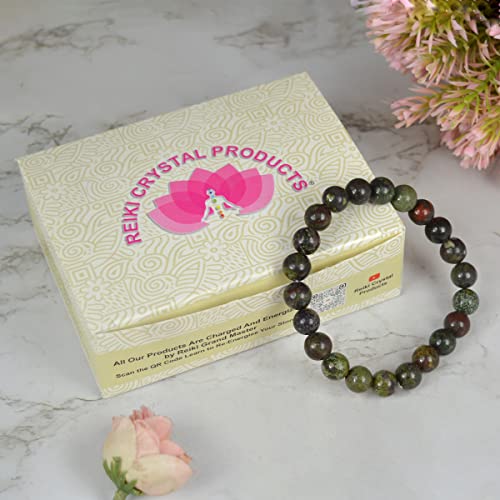 Image of Reiki Crystal Products Certified Natural Crystal Stone 8 mm Round Beads Bracelet for Men and Women | Reiki Charged Gemstone Bracelet | Multiple Stone Variants Available
