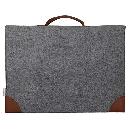 Image of OON 15 Inch Laptop Bag Sleek Felt Steel Light Grey External Size 16.1 inch Easy fit Upto 15 inch notebooks