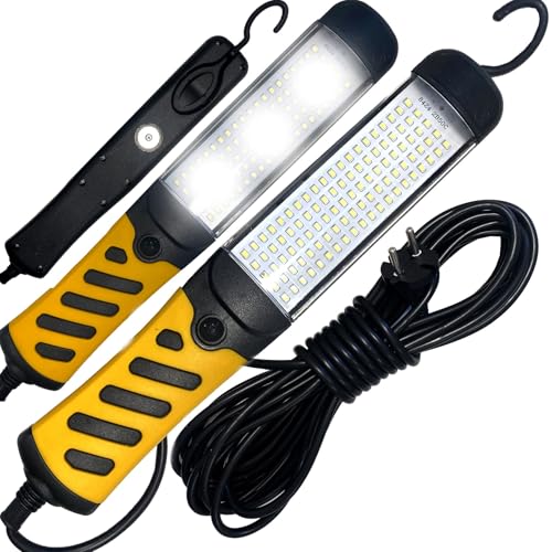 Retoo Arbeitsleuchte Handleuchte 1600 Lumen Werkstattlampe Handlampe Inspektionsleuchte Werkstattlampe Baulampe Leuchtmittel 8m Netzkabel Lampenkabel Schalter EU-Stecker