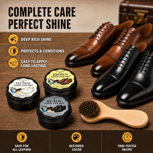 18-in-1 Shoe Shine Leather Polish Kit