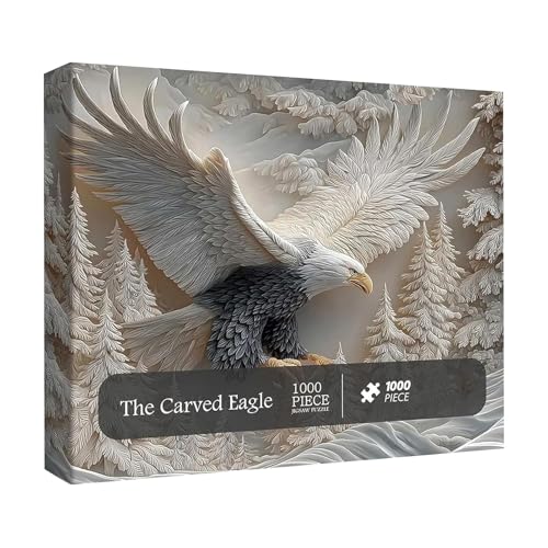 Puzzle Desafiando De Animales, Puzzle Majestuoso De Águila Calva, 1000 Piezas, Puzzles Desafiando De Águila Calva, Diseño Artístico De Vida Silvestre, para Decoración del Hogar