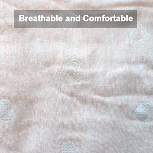 Image of Baby Muslin Bath Towels Super Soft Cotton Receiving Blanket for Baby's Delicate Skin Love Type Summer Breathable Cotton Baby Bath Towel (pk)