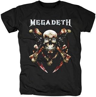 [Charnal] MEGADETH メガデス バンドＴシャツ ロック アメリカ 音楽 Tシャツ メンズレディース Tシャツ夏服 スポーツ トップス プリント 半袖 無地 ゆったり ファッション 大きいサイズ 人気服