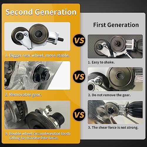 2023 New Electric Drill Plate Cutter,Metal Nibbler Drill Attachment With Adapter, Diy Metal Drill Attachment, Sheet Metal Knife For Cutting Iron, White Sheet, Steel,Copper, Aluminum(1Pc) #TOP1