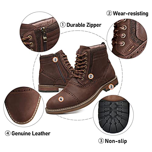 Arkbird Mens Chelsea Boots, Stylish And Comfort Leather Chukka Ankle Boots With Zipper (Coffee) #TOP5