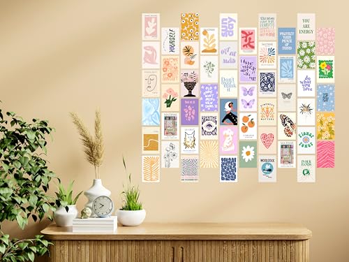 Image of Craft Qila DP Vol 1 Pack of 54 Aesthetic Wall Collage Kit, Girl Room Decor, Dorm Decor, Photo Collage Kit, Wall Collage