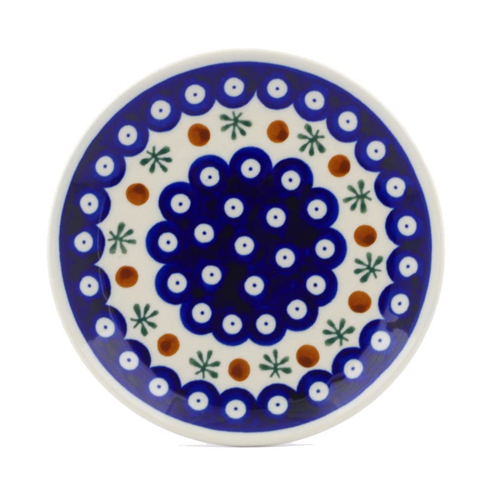 Blue Rose Polish Pottery Nature Saucer
