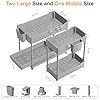 Sevenblue 3 Pack Under Sink Organizers, 2-Tier Multi-Use Kitchen and Bathroom Organizers and Storage with Sliding Drawers,Bathroom Cabinet Organizer (Gray, 12.8 Inch) #1