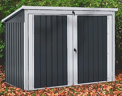 Luxus Mülltonnenverkleidung Bremen Mülltonnenbox für Mülltonnen 120-240 Liter Müllbox Abdeckung Mülltonne Geräteschuppen Fahradschuppen Box anthrazit grau (3er Box (XXL))