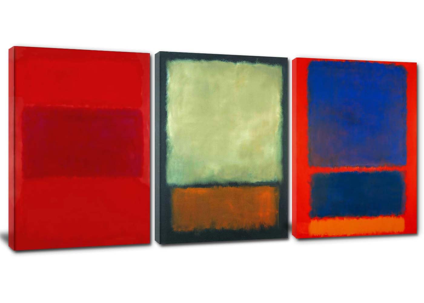Amazon.co.jp: 3 piece Marks Rothkoアートパネル油絵風景画複製有名な 