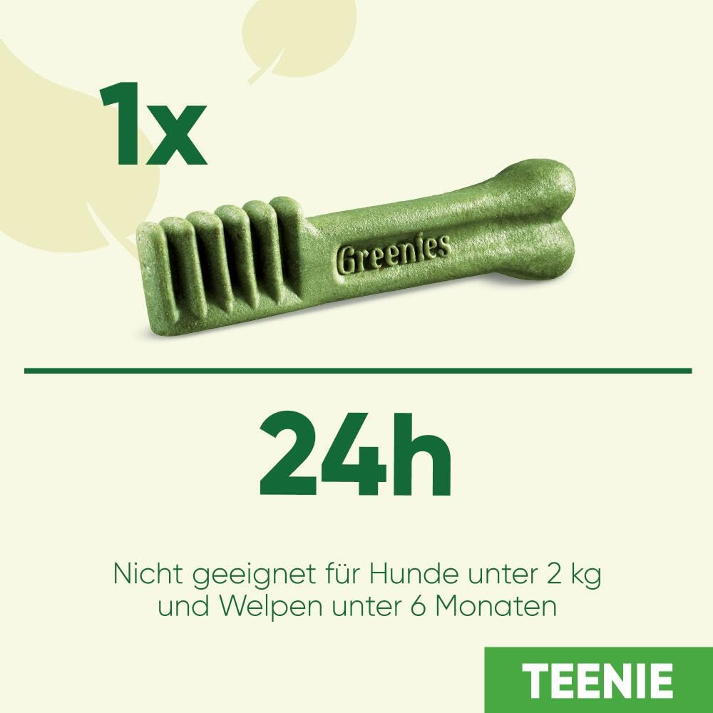 GREENIES Zahnsticks für sehr kleine Hunde von 2 bis 7 kg – 258 Kaustäbchen (6 x 340 g) – Leckerli Zertifiziert von Tierärzten für die Mundhygiene bei Hunden, frischem Atem