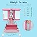 Luvkixen Baby Bassinet Bedside Sleeper, 3 in 1 Rocking Bassinet for Baby, Arms Reach Co Sleeper Bassinet with Wheels, Adjustable Height, Storage, Mattress & Canopy (Pink)