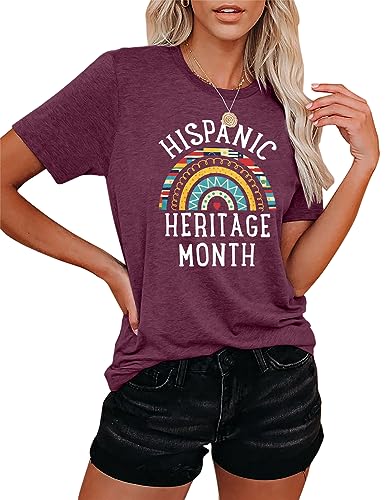 Hispanic Heritage Month Shirt for Women Mexican T-Shirt Latino Countries Flags Tee Funny Hispanic T Shirt3