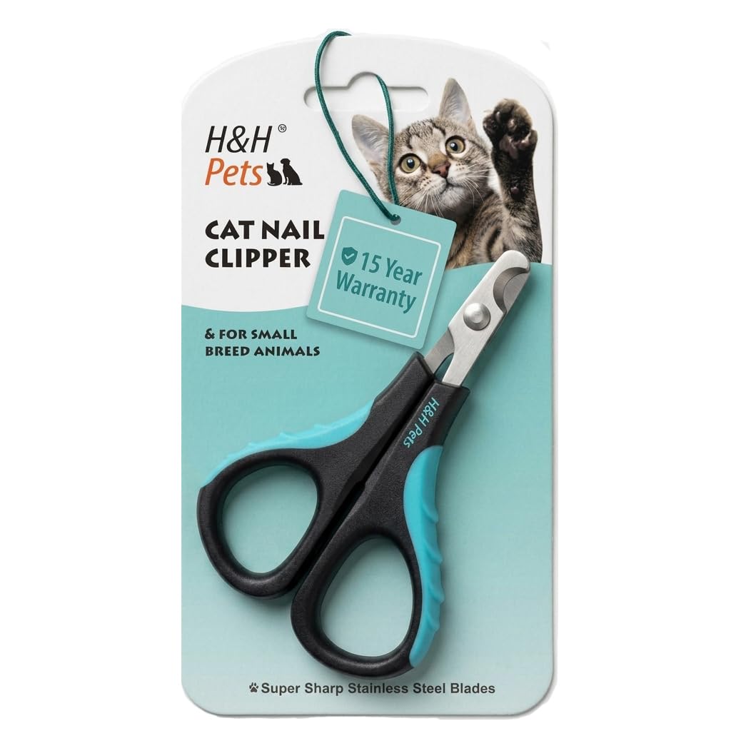 H&H Pets Professional obcinacz do paznokci z kotem i małą szczęką obcinacz do paznokci, profesjonalny klips do paznokci z małymi włosami, mały obcinacz do paznokci, Essential Grooming Tool