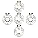 Eshan Magnetic Golf Hat Clips (5 pcs Silver) Ball Marker Holders for Golf Gloves Hats Bags Caps Visor Belt