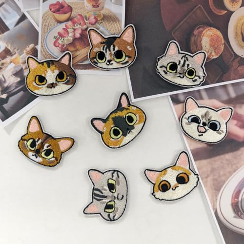 8 imanes decorativos de gato para refrigerador miniatura 7