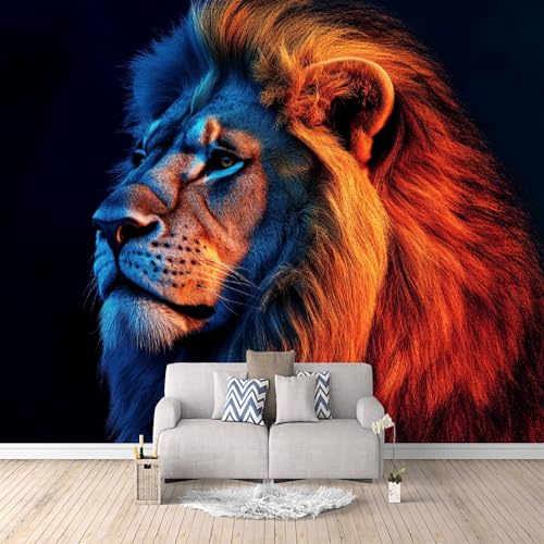 León Feroz Papel De Pared 3D 500X280 Cm Animales Fotomurales Tejido No Tejido Sala Cuarto Mural Moderno Papel Pintado Tapiz Grande Murales Decoración De Paredes