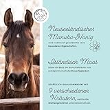 Annimally Hustensaft für Pferde 1000ml - Bronchial Hustensaft Pferd gegen Husten & zur Beruhigung der Atemwege - Halswohlsaft, Liquid aus Bronchialkräuter Hustenkräuter Mix