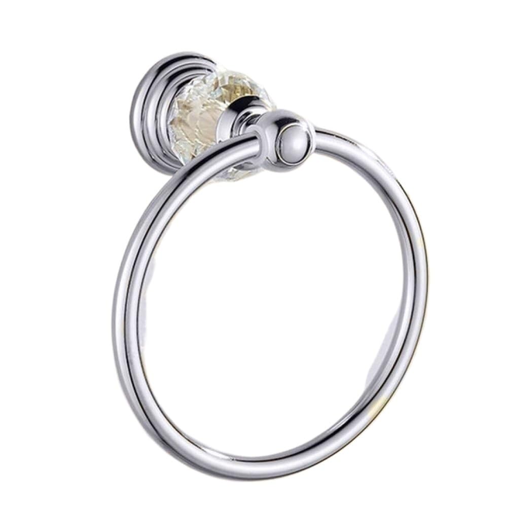 Towel Ring, Chrome Wall Mounted Bathroom Hardware Set With Soap Dish And Robe Hook(Towel Ring)